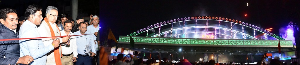 मुख्यमंत्री ने किया प्रदेश के प्रथम धनुषाकार पुल का लोकार्पण