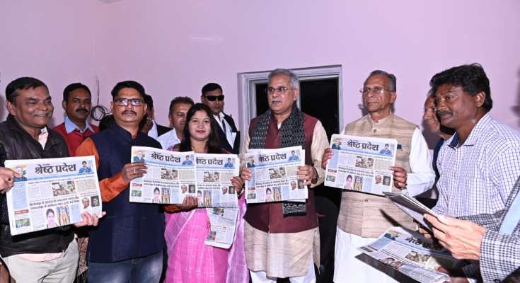 मुख्यमंत्री शामिल हुए प्रेस क्लब रायपुर के नववर्ष मिलन समारोह में