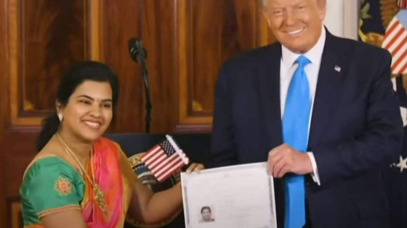 ट्रंप ने भारतीय सॉफ्टवेयर डिवेलपर को अनोखे अंदाज में दी US की नागरिकता