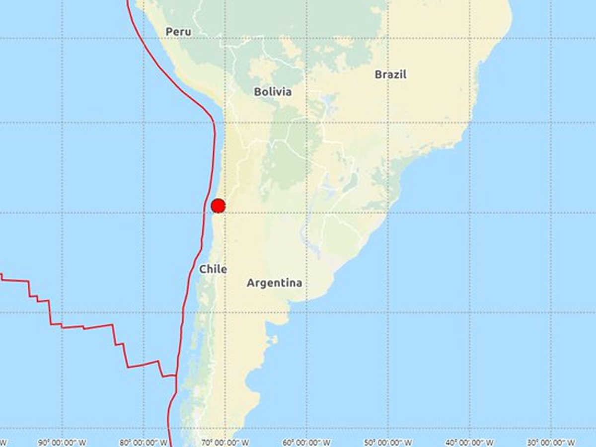 चिली: 5.8 की तीव्रता वाले भूकंप से हिला दक्षिण अमेरिकी देश