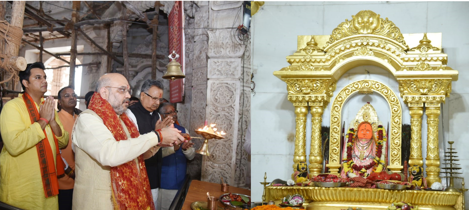 अटल विकास यात्रा का शुभारंभ : मुख्यमंत्री डॉ. सिंह और राज्यसभा सांसद श्री शाह ने मॉ बम्लेश्वरी से मांगा प्रदेश की सुख समृद्धि का आशीर्वाद