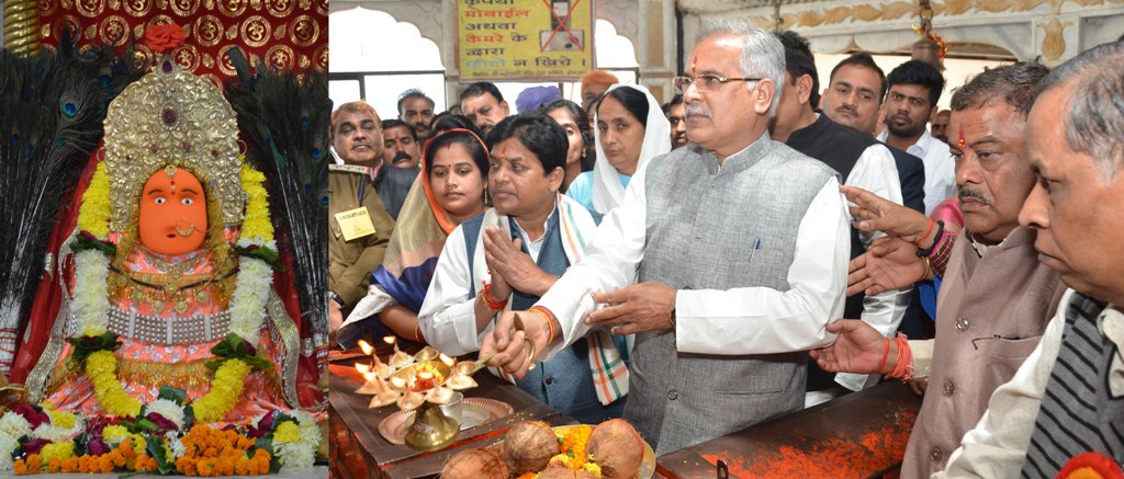 मुख्यमंत्री ने मां बम्लेश्वरी मंदिर में की पूजा-अर्चना