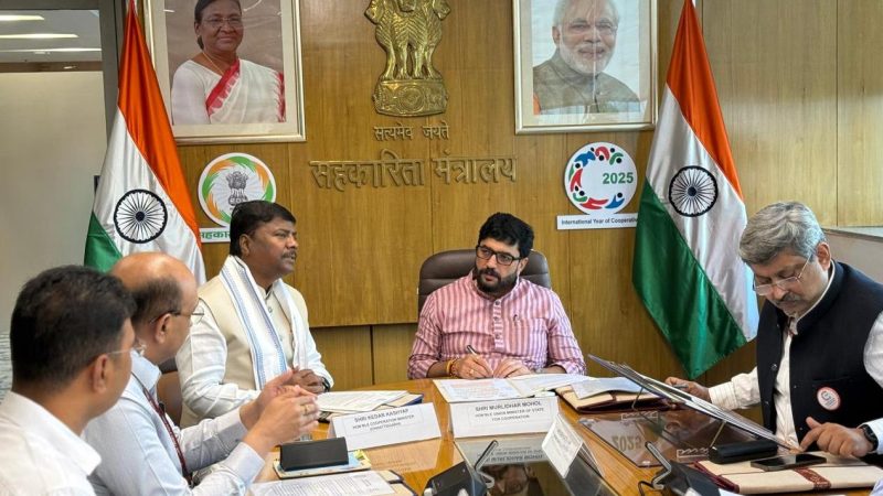 सहकारिता मंत्री केदार कश्यप ने केंद्रीय राज्यमंत्री से की मुलाकात