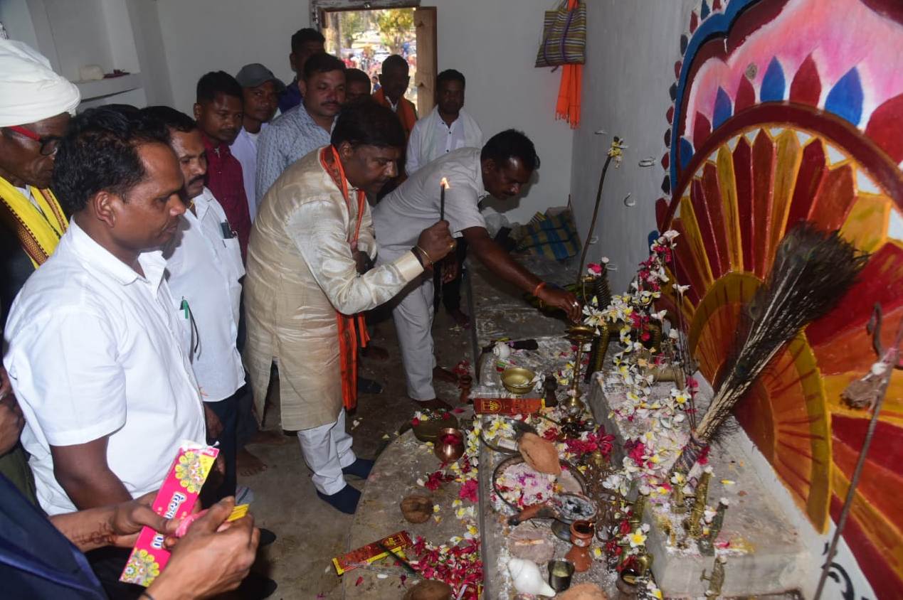 प्रसिद्ध माघ मड़ई मेला में वन मंत्री केदार कश्यप हुए शामिल