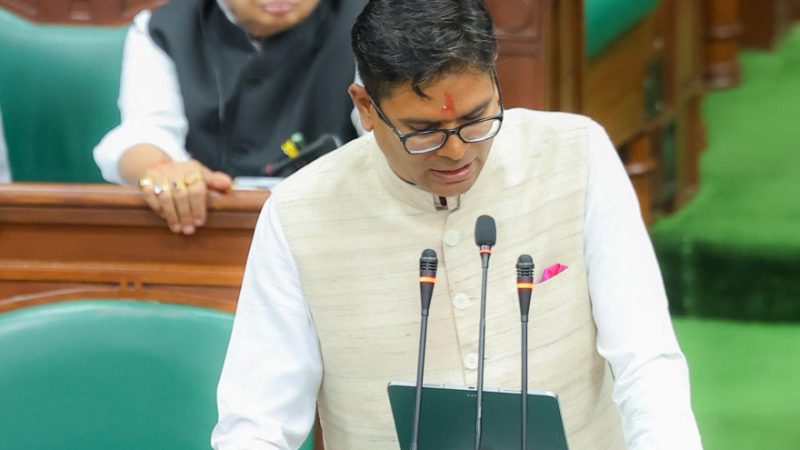 वित्त मंत्री ओ पी चौधरी का बजट भाषण