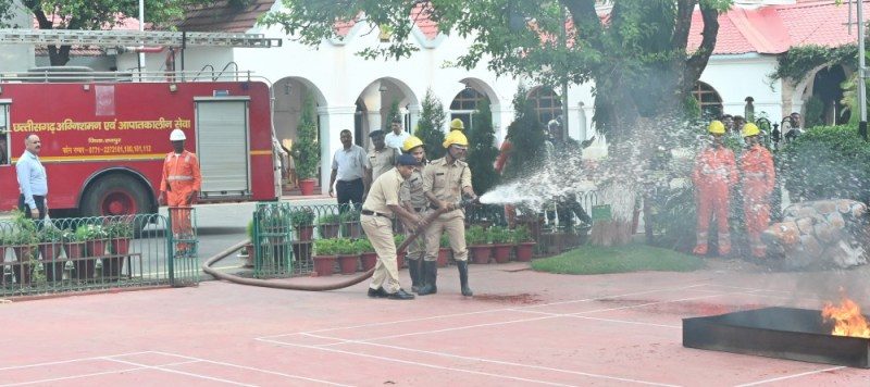 राजभवन में मॉकड्रिल का आयोजन