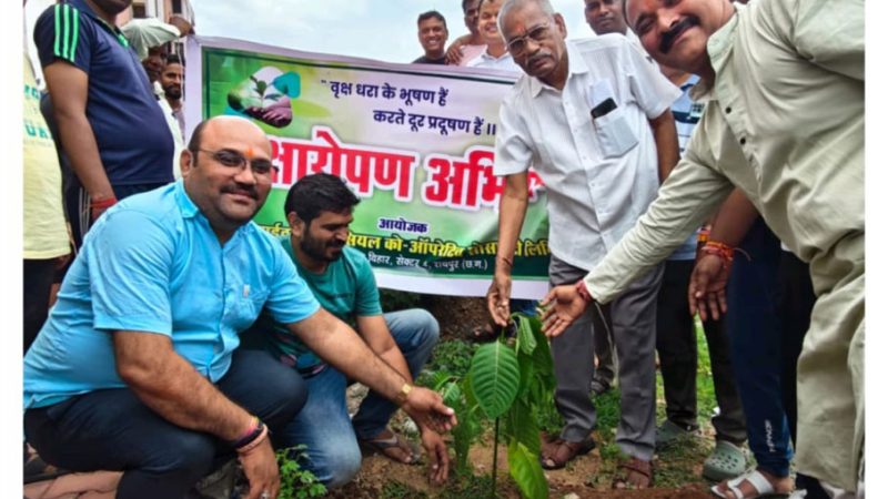 वृक्षारोपण अभियान में शामिल हुए रायपुर विकास प्राधिकरण अध्यक्ष साहू