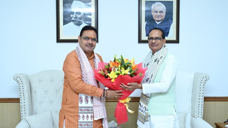 केंद्रीय मंत्री शिवराज सिंह चौहान से दिल्ली में मिले राजस्थान के मुख्यमंत्री भजनलाल शर्मा