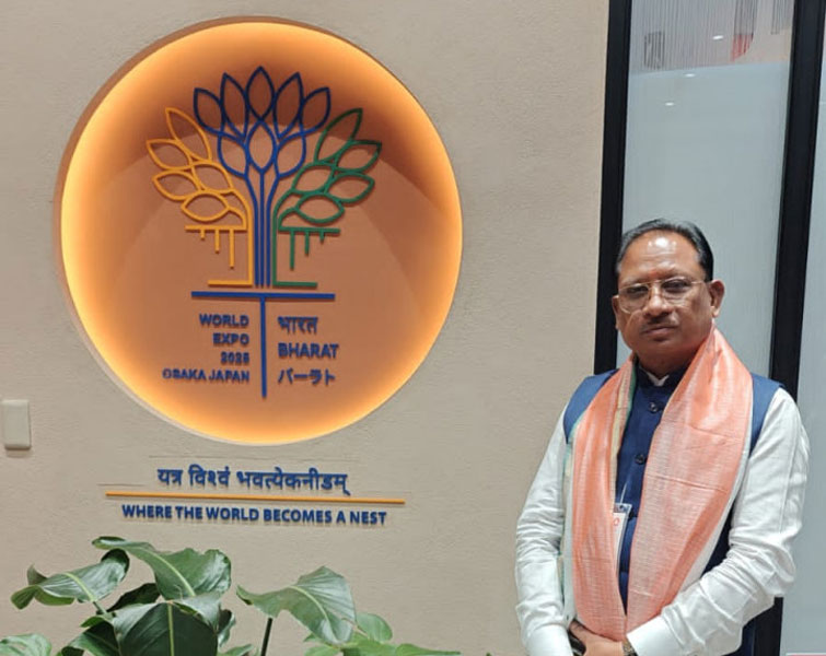 मुख्यमंत्री विष्णु देव साय पहुँचे छत्तीसगढ़ पैवेलियन : वर्ल्ड एक्सपो 2025 में दिखी प्रदेश की संस्कृति और समृद्धि की अद्भुत झलक