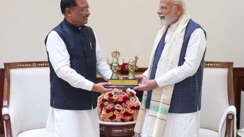 प्रधानमंत्री नरेंद्र मोदी से मिले मुख्यमंत्री विष्णुदेव साय – छत्तीसगढ़ के विकास को मिली नई रफ्तार
