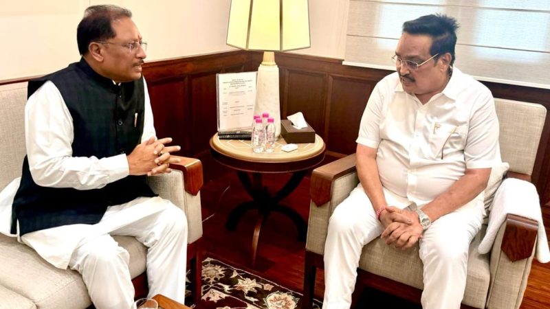 मुख्यमंत्री विष्णुदेव साय ने केंद्रीय जलशक्ति मंत्री सी आर पाटिल से की मुलाकात, बोधघाट परियोजना पर हुई चर्चा