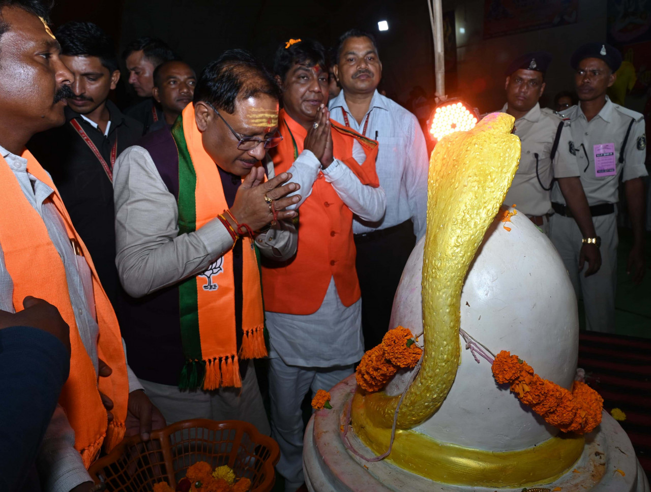 मुख्यमंत्री विष्णुदेव साय महासमुंद में रूद्र महाभिषेक हवन पूजन में हुए शामिल