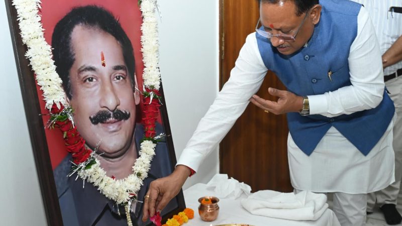 मुख्यमंत्री साय ने स्व. दिलीप सिंह जूदेव की पुण्यतिथि पर दी श्रद्धांजलि