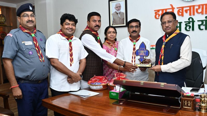 मुख्यमंत्री से भारत स्काउट्स एवं गाइड्स छत्तीसगढ़ के प्रतिनिधिमंडल ने की मुलाकात