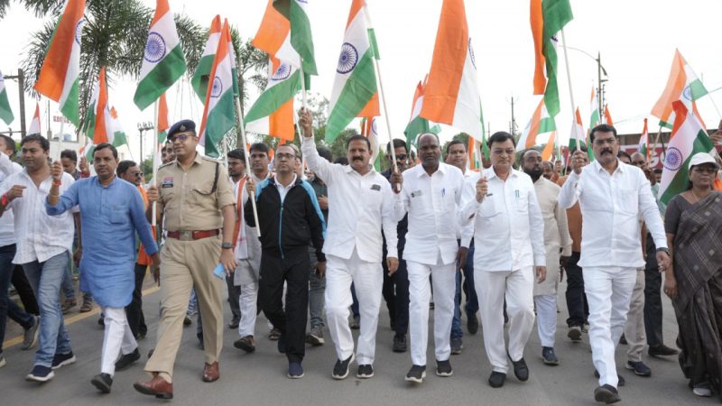 हर घर तिरंगा अभियान के तहत कोरबा नगर में तिरंगा यात्रा का हुआ आयोजन