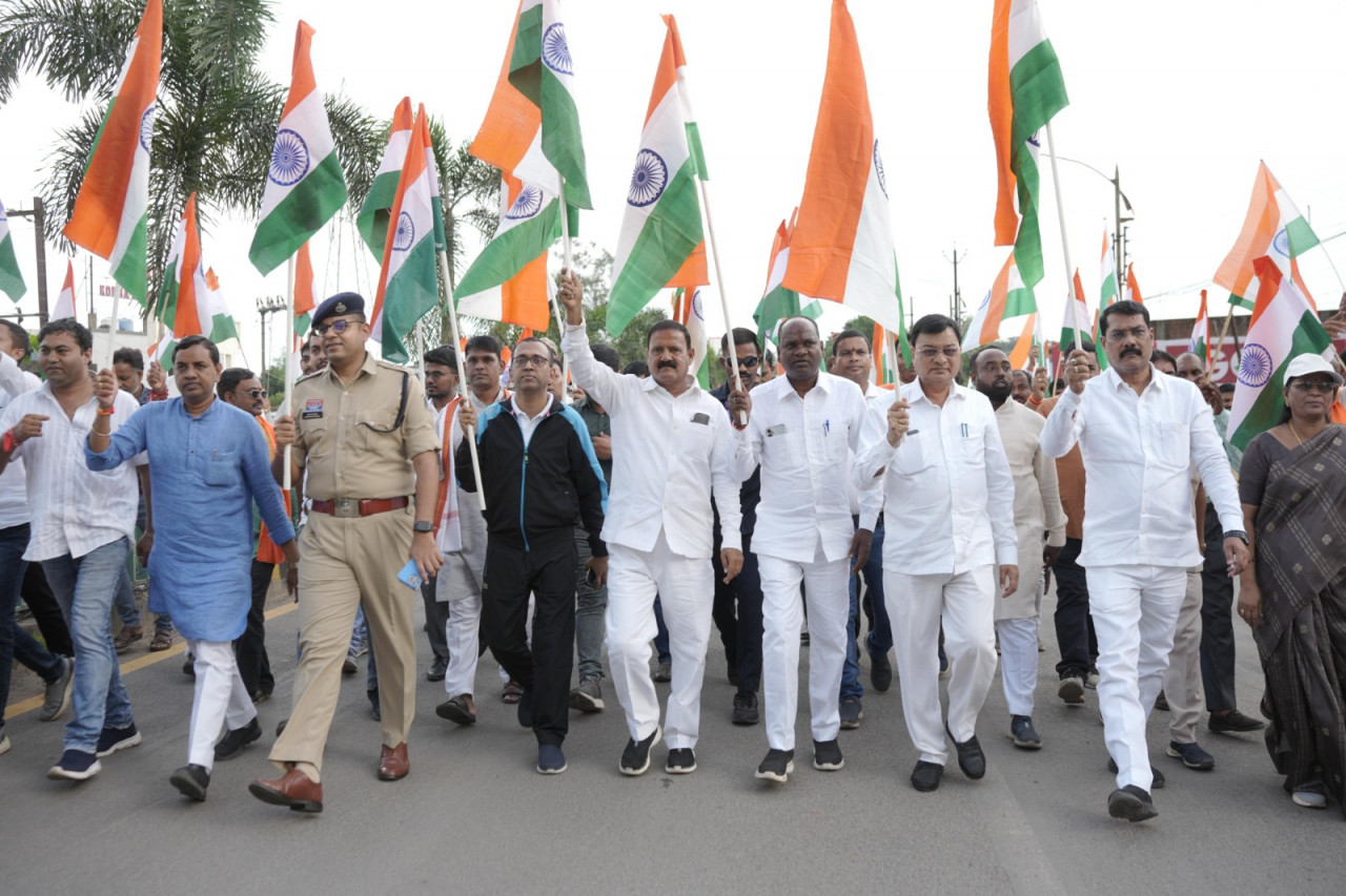 हर घर तिरंगा अभियान के तहत कोरबा नगर में तिरंगा यात्रा का हुआ आयोजन