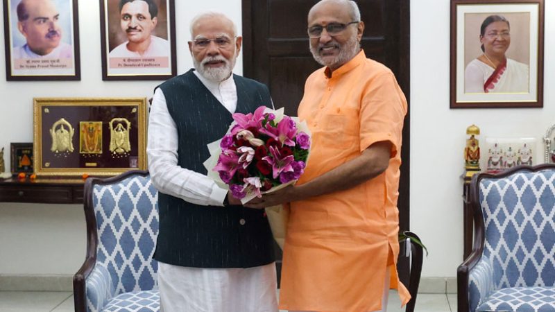 प्रधानमंत्री नरेन्द्र मोदी ने नवनिर्वाचित उपराष्ट्रपति थिरु सीपी राधाकृष्णन से भेंट की