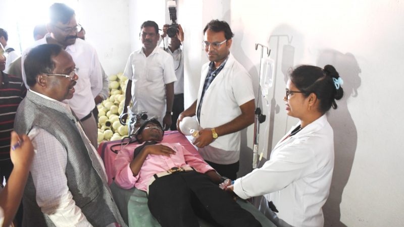 बाढ़ बचाव परिदृश्य पर मंत्री नेताम की उपस्थिति में तातापानी में किया गया मॉक ड्रिल