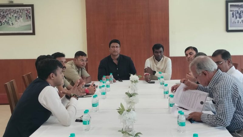 जेएससीए स्टेडियम में 30 नवंबर को होने वाले वनडे क्रिकेट मैच तैयारियां जारी