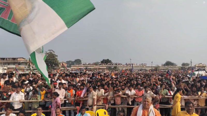 बेगूसराय:साहेबपुर कमाल में चिराग पासवान ने जनसभा को किया संबोधन