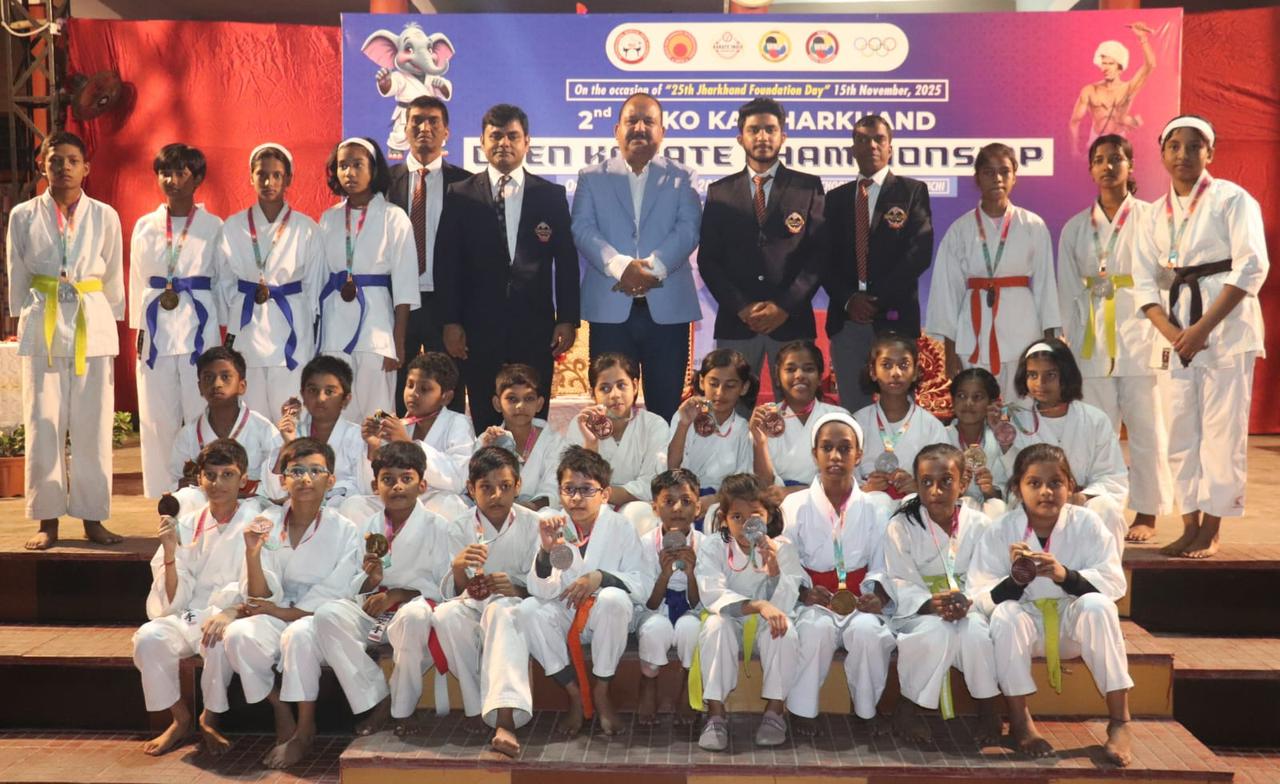 राज्य ओपन कराटे चैंपियनशिप मेजबान टीम रांची ने जीते 8 स्वर्ण पदक