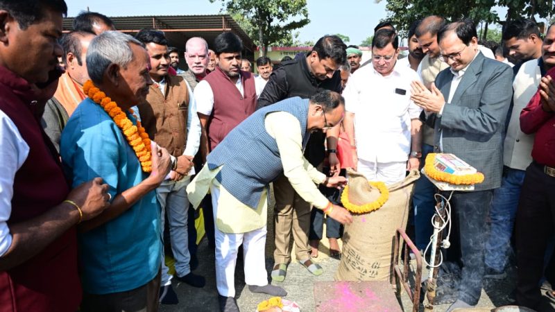 उप मुख्यमंत्री अरुण साव ने किया धान खरीदी का शुभारंभ