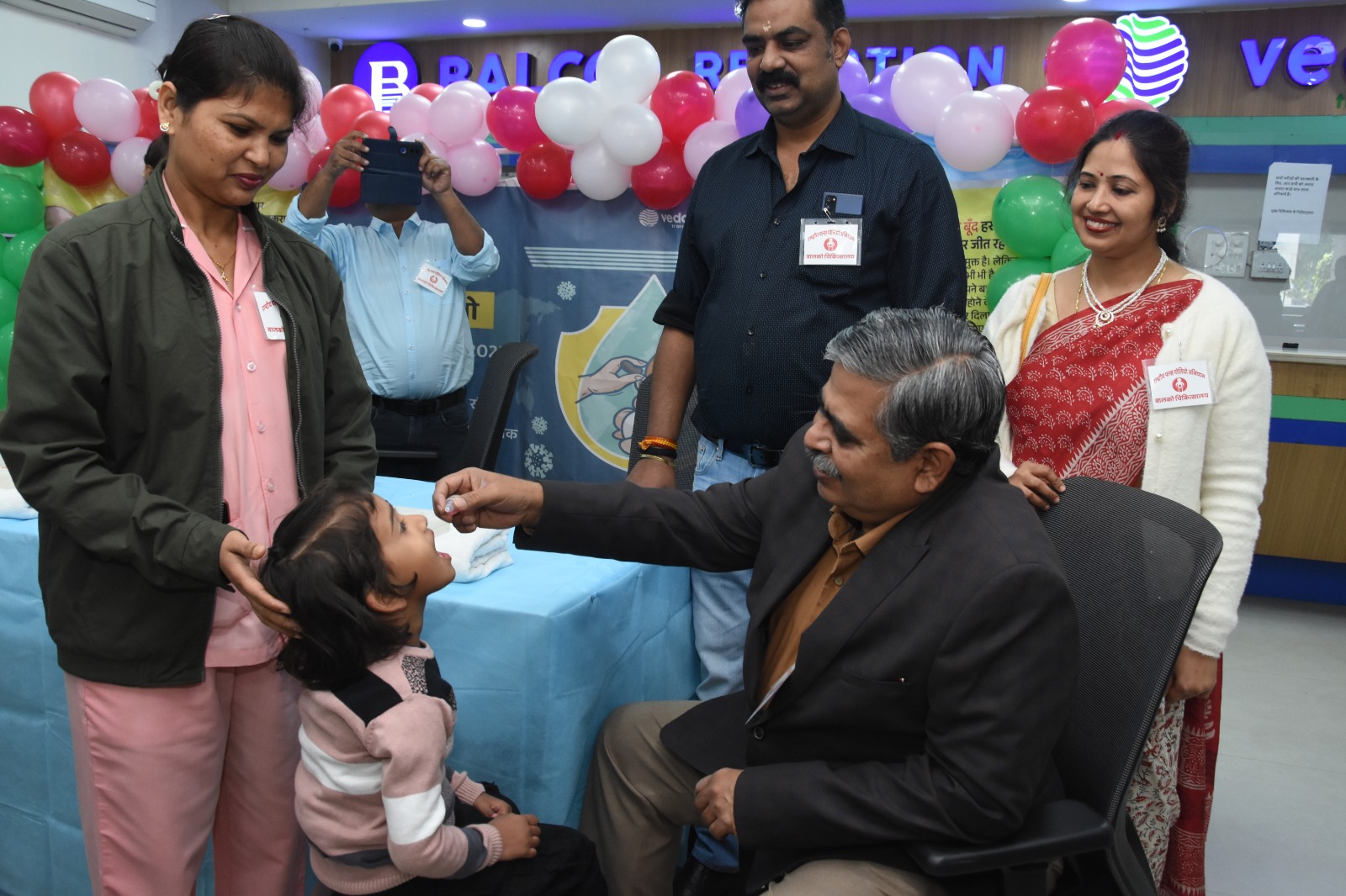 बालको अस्पताल ने 757 बच्चों को पिलाई पल्स पोलियो की दवा