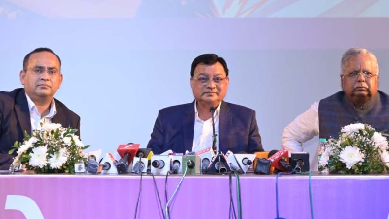 मंत्री लखन लाल देवांगन की पत्रकार वार्ता