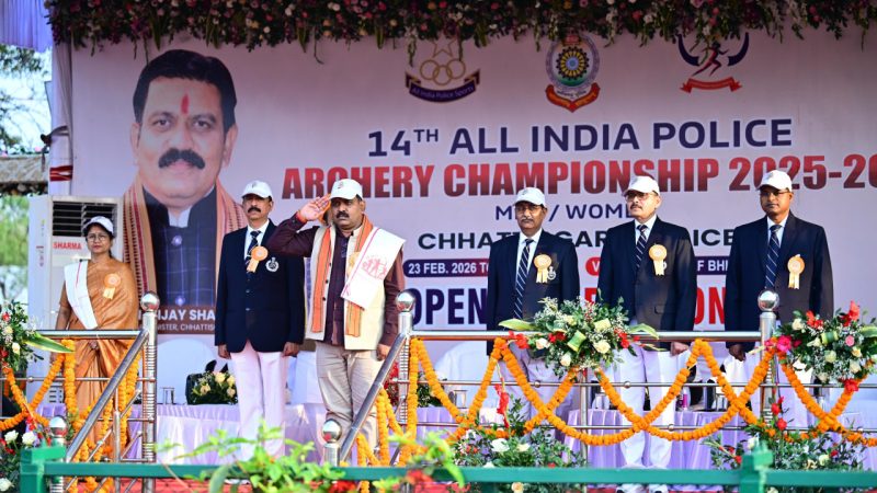 चौदहवीं अखिल भारतीय पुलिस तीरंदाजी प्रतियोगिता का उपमुख्यमंत्री विजय शर्मा ने किया शुभारंभ