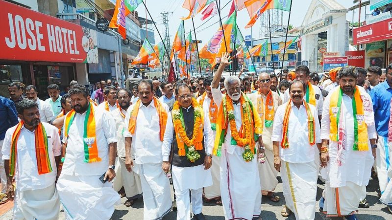 केरल विधानसभा चुनाव में भाजपा प्रत्याशियों के नामांकन रैली में शामिल हुए मुख्यमंत्री विष्णुदेव साय