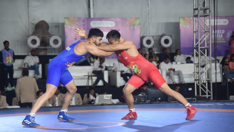 खेलो इंडिया ट्राइबल गेम्स 2026 : कुश्ती स्पर्धा के दूसरे दिन रोमांचक मुकाबले, खिलाड़ियों ने दिखाया शानदार प्रदर्शन