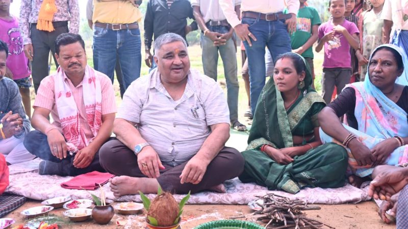 पर्यटन एवं संस्कृति मंत्री राजेश अग्रवाल ने 7 करोड़ की लागत से बनने वाले 120 मीटर लंबे पुल का किया भूमि पूजन