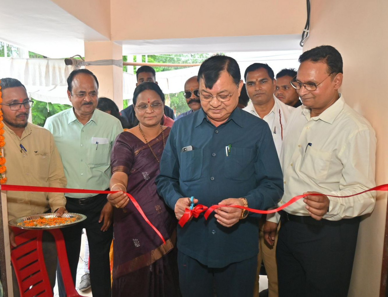 1×5 एमवीए क्षमता वाले 33/11 केवी नवनिर्मित विद्युत उपकेंद्र का मंत्री लखन लाल देवांगन ने किया लोकार्पण
