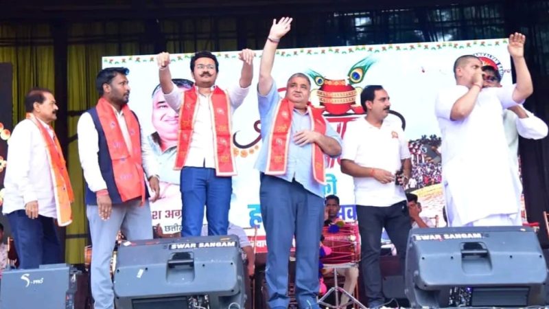 पर्यटन एवं संस्कृति मंत्री राजेश अग्रवाल दही हांडी उत्सव में हुए सम्मिलित